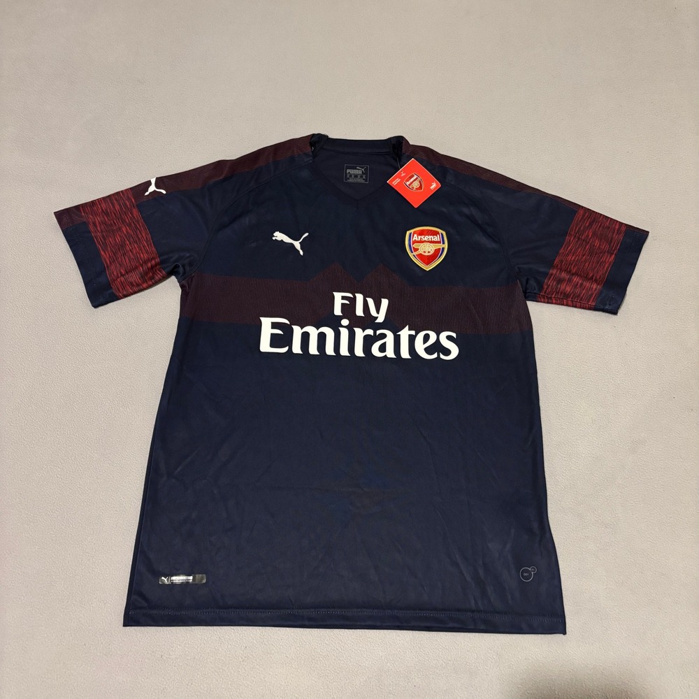 Puma Arsenal 2018-19 Away Jersey Aubameyang 14 Navy Blue Mens XL 742236 NWT